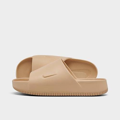 Nike Mens Calm Slide Sandals in Khaki/Khaki