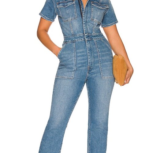 Good American Fit For Success Jumpsuit in Denim-Medium