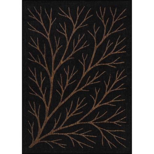 Flora ft. x ft. Coral Branch Washable Indoor Outdoor Area Rug
