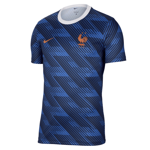 FFF Nike Mens Soccer Short-Sleeve Supporters Top in Blue | JU1494-480