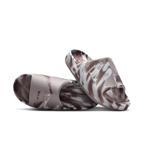 Nike Womens Calm 2.0 Marbled Slides in White