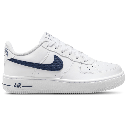 Nike Boys Air Force 1 Low – Boys Grade School Running Shoes – White / Navy