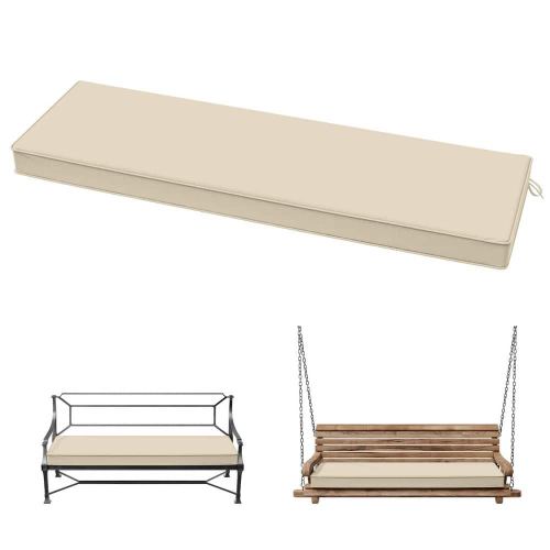 42 in. x 18 in. x 3.5 in. Rectangular Outdoor Porch Swing Bench Cushion Pink