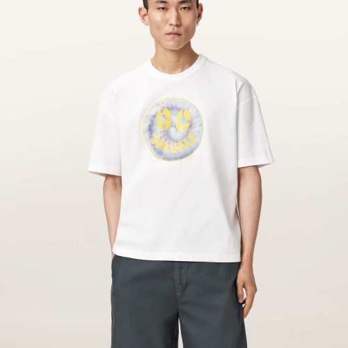 AllSaints Mens Sleeve Graphic T-Shirt, Black
