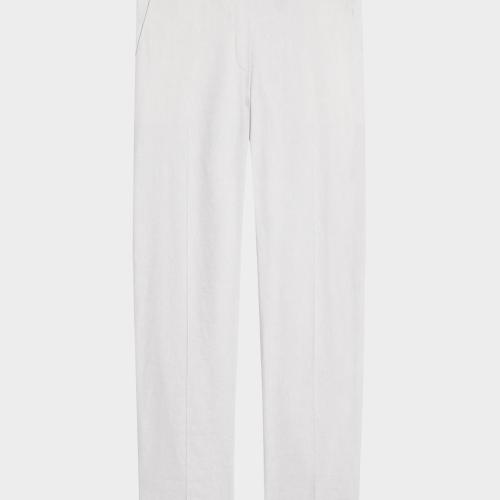 Treeca Good Linen Cropped Pull-On Ankle Pants