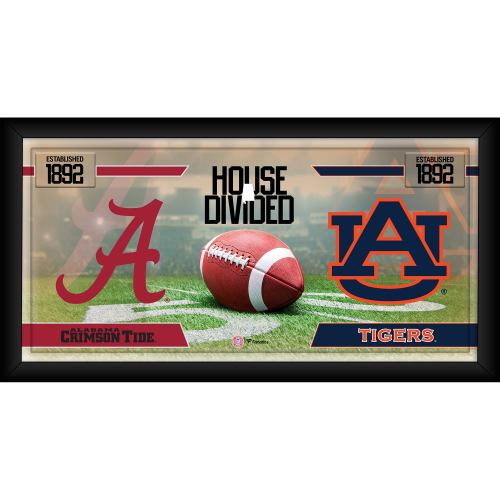 Alabama Crimson Tide vs. Framed 10 x 20 House Divided Football Collage