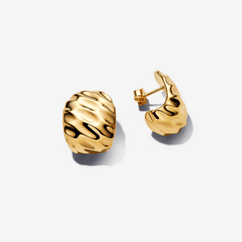Pandora Rippled Hoop Earrings