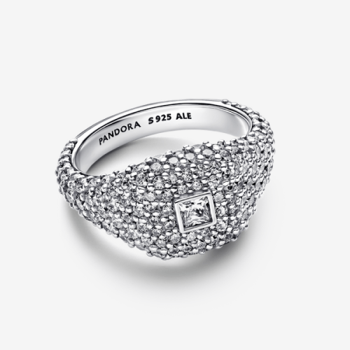 Pandora Pav Square Cocktail Ring