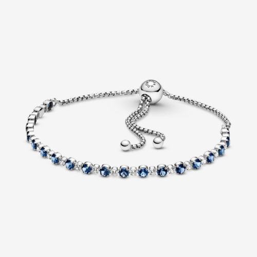 Pandora FINAL SALE Blue and Clear Sparkle Slider Bracelet