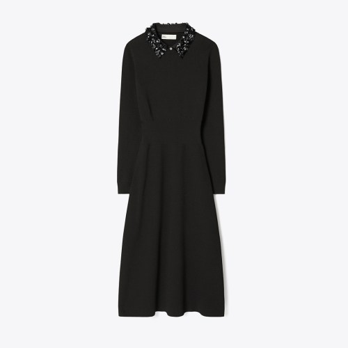 Tory Burch Embellished Collar Dress