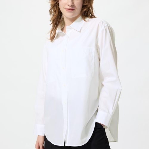 UNIQLO Womens Cotton Oversized Shirt, 100% Cotton