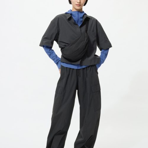 UNIQLO Womens Utility Volume Pants, Black