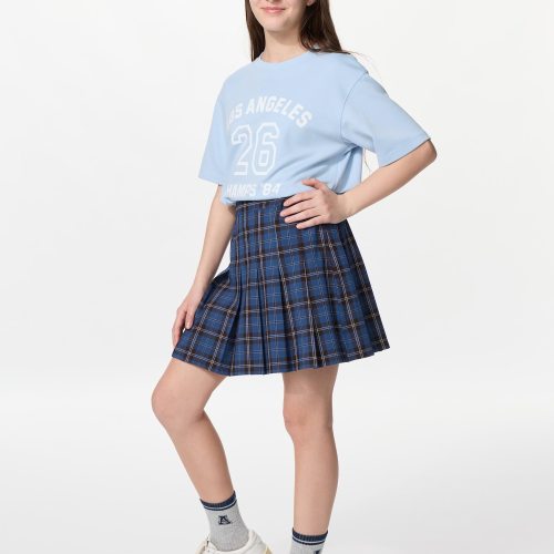 UNIQLO Kidss Pleated Mini Skort, Blue