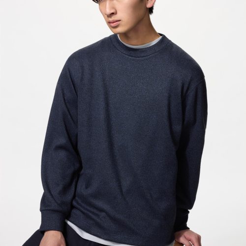 UNIQLO Mens Soft Knitted Fleece T-Shirt