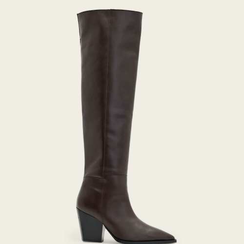 AllSaints Reina Leather Zip Boots