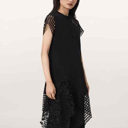 AllSaints Womens T-Shirt Dress, Black