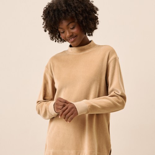 Organic Pure Velour Mock Tunic by Pact in Fair Trade, Womens