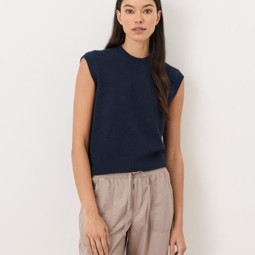 Organic Shoreline Relaxed Shell by Pact in Navy Fair Trade, Womens X-Large