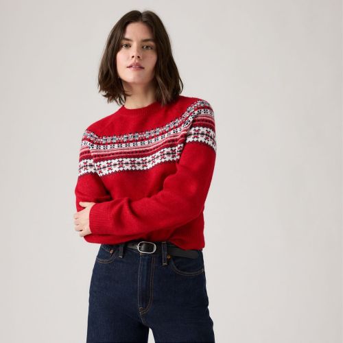 Levis Jolie Fairisle Crewneck Sweater Womens